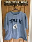 Yale University Bulldog Vintage Style Unisex Blue T Shirt XL Short Top Tee Shirt