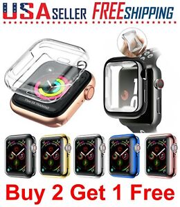 For Apple Watch SE 6 5 4 3 2 1 TPU Silicone Soft Case Cover 44 42 40 38mm iWatch