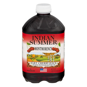 Indian Summer Montmorency Cherry Juice, Tart Cherry Juice with Real Fruit, 46 fl