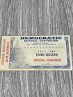 1960 Democratic Convention General Admission ticket 5x3 Los Angeles Third JFK