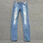 Zara Women Size 4 Slim Fit High Waisted Ripped Ankle Jeans Distressed Inseam 29