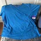 Urbane Ultimate Snap Front Womens Solid Blue Scrub Top Size 5XL, NWT, W/6 Pocets