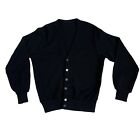 Vintage 60s 70s Wool Mohair Cardigan Black Small