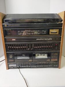 GE 11-2015A Stereo Music System AM/FM dual tape player VINTAGE