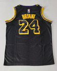 NWT Throwback Lakers #24 Back/#8 Front Kobe Bryant Youth Black Jersey Size M