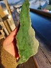 Solid Green Hindu Kush Mountain Nephrite Jade Carving Block 1084gms