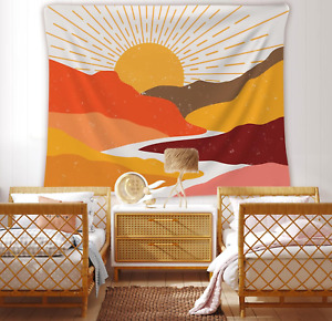 New ListingSun Tapestry Vintage Tapestry Mountain Wall Hanging Landscape Sunset Tapestries