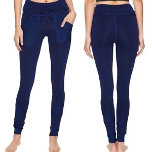 Free People Movement Kyoto Leggings Pant High Rise Blue Navy NEW Sz X-Small $128