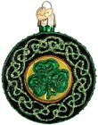 Old World Christmas Glass Blown Ornament, Celtic Brooch (With OWC Gift Box)