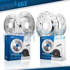 Front Rear Drilled and Slotted Disc Brake Rotors Kit for 2016 - 2021 Honda Civic