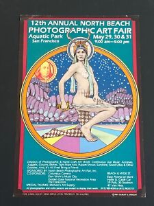 Ben Franklin Naked Psychedelic Goddess Fingers Touching Sky Original AOR Poster