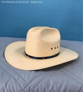 Stetson JBS XXXXXXXX 8x Straw Cowboy Western Hat Size 7 1/8 Vintage