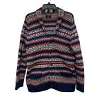 90s Abercrombie & Fitch XXL Wool Blend Cardigan Thick Knit Sweater Fair Isle Y2K