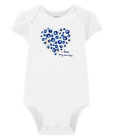 I Love My Auntie Baby Girl Bodysuit Carters Blue Flower Hearts Size 12 Months