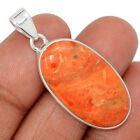 Composite Coral 925 Sterling Silver Pendant Jewelry CP42145