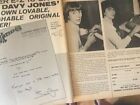 Davy Jones, The Monkees, Two Page Vintage Clipping