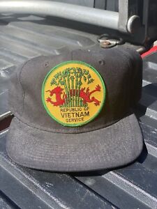 Vintage New Era Black Republic Of Vietnam Hat US