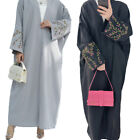 Dubai Embroidery Abaya Women Muslim Open Kimono Cardigan Maix Dress Islamic Robe