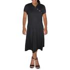 Lauren Ralph Lauren Womens Embellished Mid Calf Cap Sleeves Midi Dress BHFO 9593