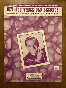 New ListingVintage Sheet Music - Get Out Those Old Records - Lombardo/Loeb 1950