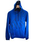 NIKE Therma-Fit Men's Size Small Hoodie Blue Sweater Pullover Big Spell Out Logo