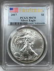 2017 American Silver Eagle PCGS MS70 First Strike ~ 1oz Silver Coin