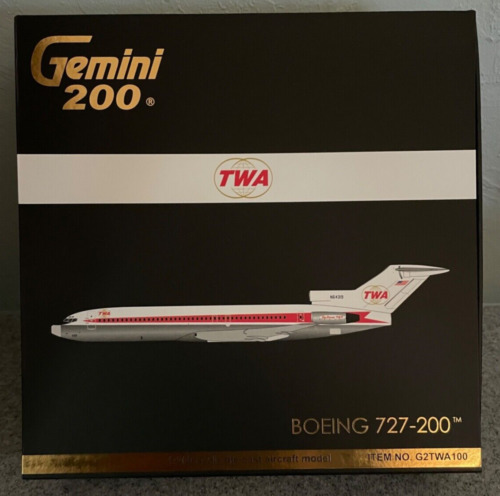 1:200 Gemini Jets G2TWA100 TWA Boeing 727-200 Star Stream Livery