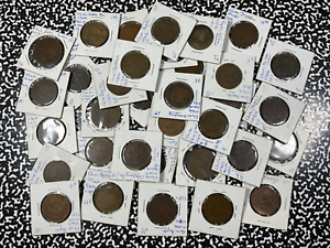 Lot Of 34x China Struck Cash Coins In 2x2's Lot#DS152 Mixed Date & Grade