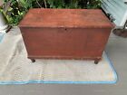 Antique, Dovetailed Pine Red Painted Blanket Chest, Easton Pennsylvania, c. 1825