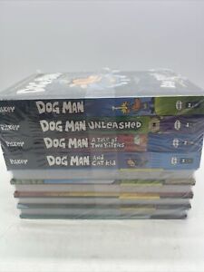 New ListingDog Man Books Lot of 8 Hardcover Dav Pilkey Graphic Novel Set