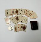 Victorian Miniature Playing Cards Leather Case All 52