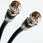 100ft BLK RG6 COAXIAL CABLE UV RESISTANCE UL & ETL RATED 75 Ohms ASSEMBLE IN USA