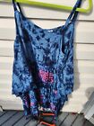 One Size Batik Woven Rayon Beach Cover Up Poncho with fringe, EUC