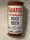 Vintage SHASTA Root Beer Steel Flat Top Can, Factory Defect.