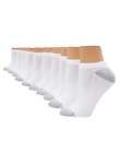 Hanes 10-Pack No Show Cushion Socks Women's Comfort Toe Extended Sizes 10-12