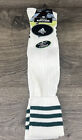 Vintage Adidas 3 Stripe Copa Edge OTC Soccer Socks Size L White Dark Green 2000s