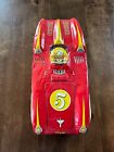 Vintage Tin Friction Japan Red and Yellow Race Car
