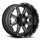 (4) 17x9 Fuel Black & Mill Maverick Wheel 5x114.3 & 5x127 For Jeep Toyota GM