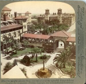 St. Augustine FL: Alcazar from Ponce de Leon Hotel 1905 Tinted Underwood C862