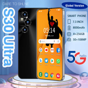Global Unlocked 7.3inch HD Smart Phone 5G Android Cell Phone 8GB+256GB 8000mAh