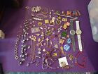 Jewelry Lot Estate Some Vintage Pins Buttons Charms Watches Junk Drawer