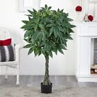 51” Braided Money Artificial Tree w/370 Lvs Home Office Decor. Retail $164