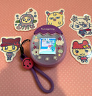 Tamagotchi Pix Sky Purple strap - Handheld Device Tested & Works! 5 Stickers