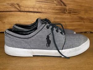 Polo Ralph Lauren Faxon Low Men's Size 11 D Sneakers Gray White Shoes