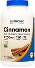 Nutricost Organic Cinnamon (Ceylon Cinnamon) 1,200mg Serving, 150 Capsules