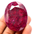 405.0 CT Natural Huge Red Ruby Certified Museum Use Treated Oval Cut Gemstone