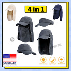 4 In 1 Ear Flap Sun Hat Neck Cover Baseball Cap Fishing Dust-proof Visor Outdoor
