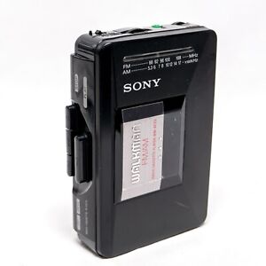 ⭐ Sony Walkman WM-AF23 FM/AM Cassette Player ~ New Drive Belts ~ Serviced ⭐