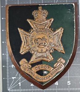 Rhodesian Bush Wars Royal Rhodesia Regiment RRR DEPOT Wall Plaque ORIGINAL