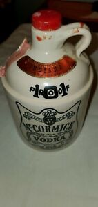 Vintage McCormick Crock Jug Rare 4/5 Quart 100 Proof Vodka Indiana